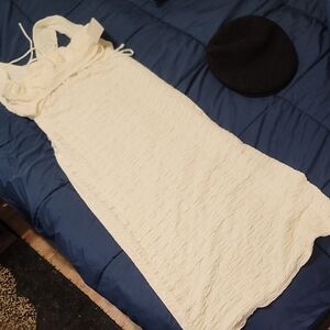 "Make Offer" Musera Cream Flutter Sleeve Sundress